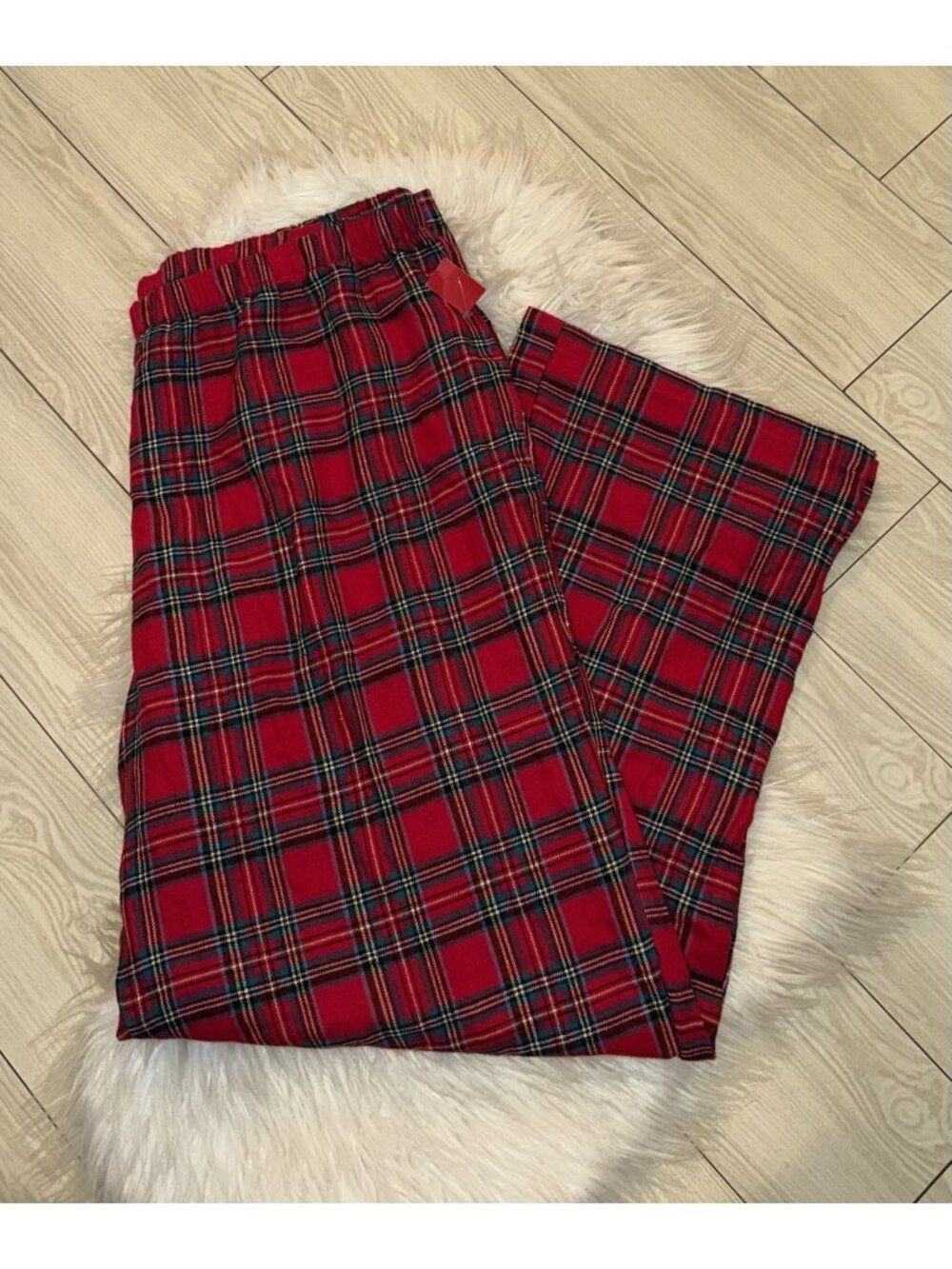 Family PJs Macys Womens Lounge Sleep Pajama Pants Brinkley Plaid XXL 2XL Red New